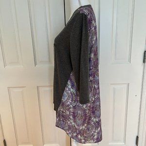 Gray & Purple Tunic Top Made in the USA
